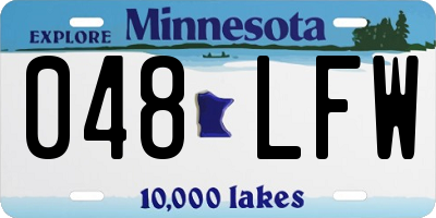 MN license plate 048LFW