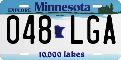 MN license plate 048LGA