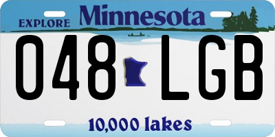 MN license plate 048LGB