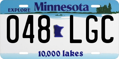 MN license plate 048LGC