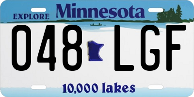 MN license plate 048LGF