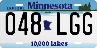 MN license plate 048LGG