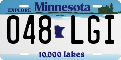 MN license plate 048LGI