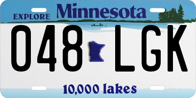 MN license plate 048LGK