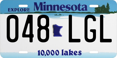 MN license plate 048LGL