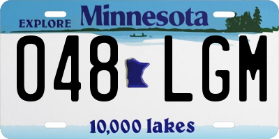 MN license plate 048LGM