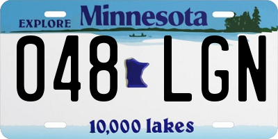MN license plate 048LGN