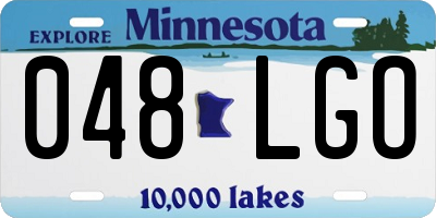 MN license plate 048LGO