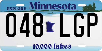 MN license plate 048LGP