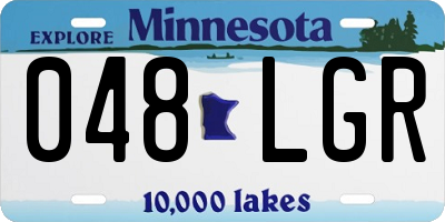 MN license plate 048LGR