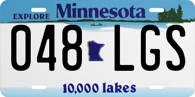 MN license plate 048LGS