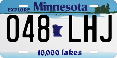 MN license plate 048LHJ