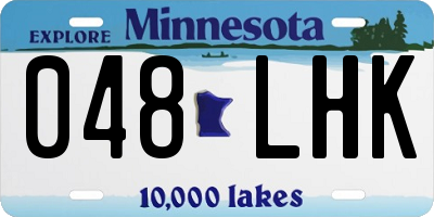 MN license plate 048LHK