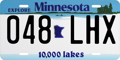 MN license plate 048LHX