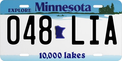 MN license plate 048LIA