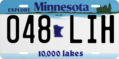 MN license plate 048LIH