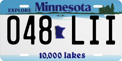 MN license plate 048LII