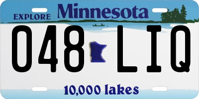 MN license plate 048LIQ