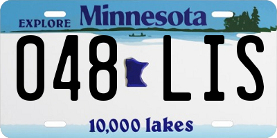 MN license plate 048LIS