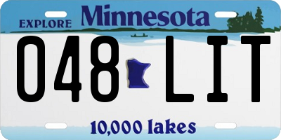 MN license plate 048LIT