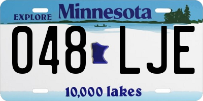 MN license plate 048LJE