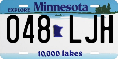 MN license plate 048LJH