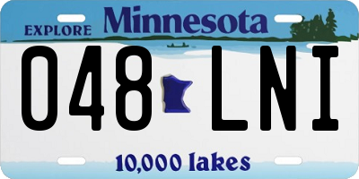 MN license plate 048LNI