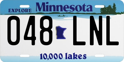 MN license plate 048LNL