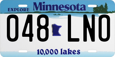 MN license plate 048LNO