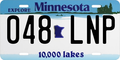 MN license plate 048LNP