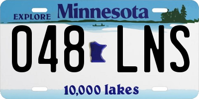 MN license plate 048LNS