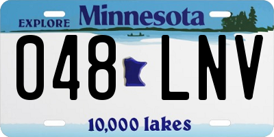 MN license plate 048LNV