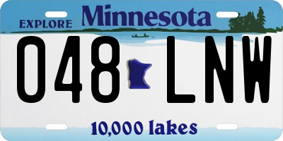 MN license plate 048LNW