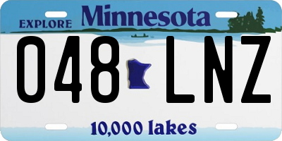 MN license plate 048LNZ