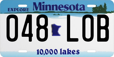MN license plate 048LOB
