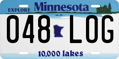 MN license plate 048LOG