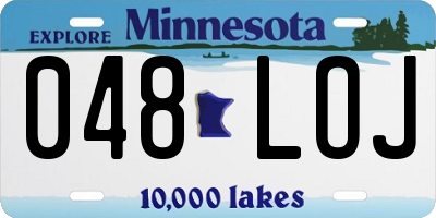 MN license plate 048LOJ