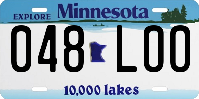 MN license plate 048LOO