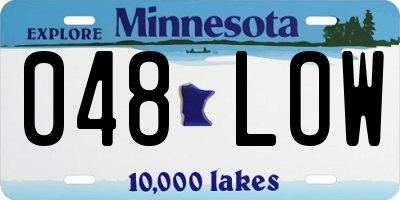 MN license plate 048LOW