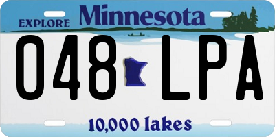 MN license plate 048LPA