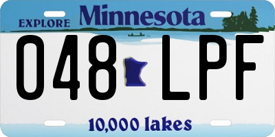 MN license plate 048LPF
