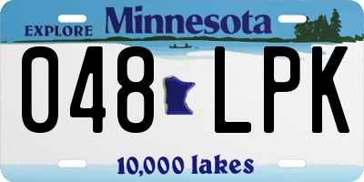 MN license plate 048LPK