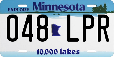 MN license plate 048LPR