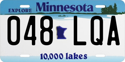 MN license plate 048LQA