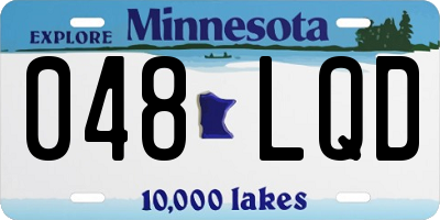 MN license plate 048LQD