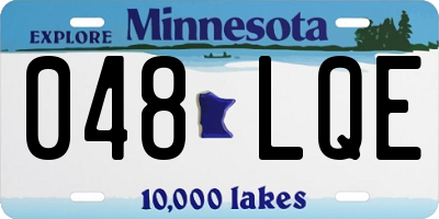 MN license plate 048LQE