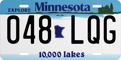 MN license plate 048LQG