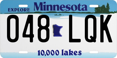 MN license plate 048LQK