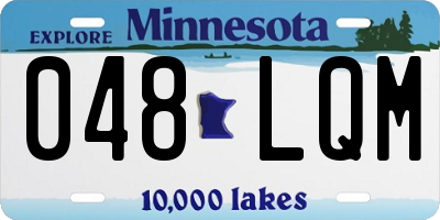 MN license plate 048LQM