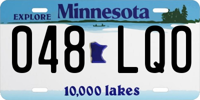 MN license plate 048LQO